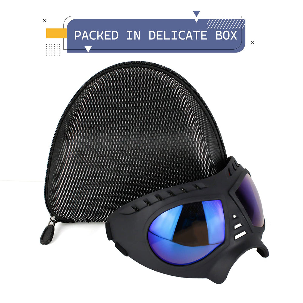 NAMSAN Clear Dog Goggles provide UV protection and dust shielding in bright conditions.