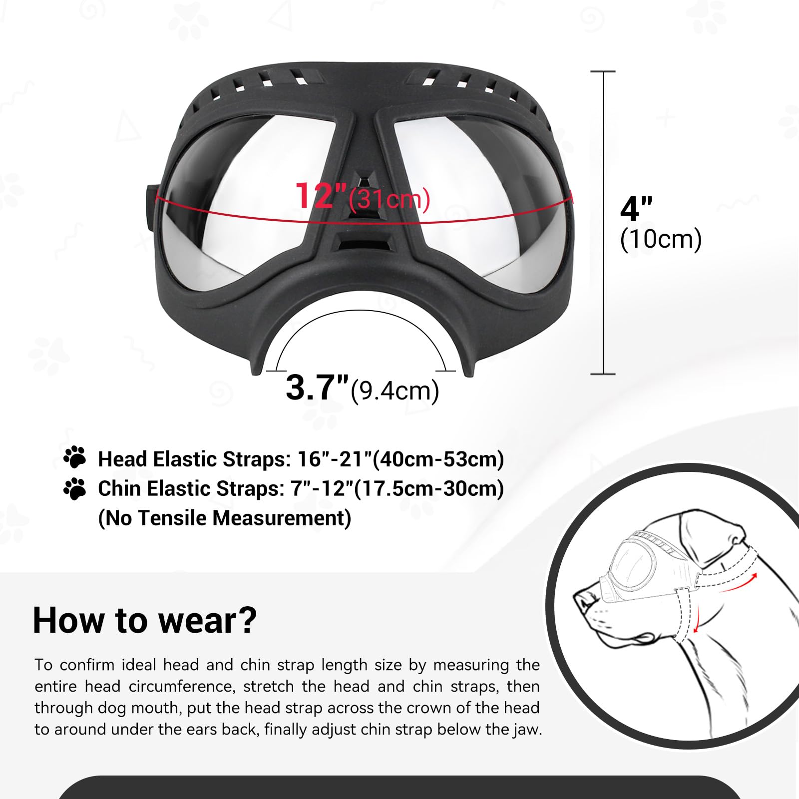 NAMSAN dog goggles anti-glare lenses provide clear sight while hiking with your dog