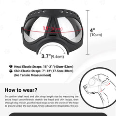 NAMSAN dog goggles anti-glare lenses provide clear sight while hiking with your dog