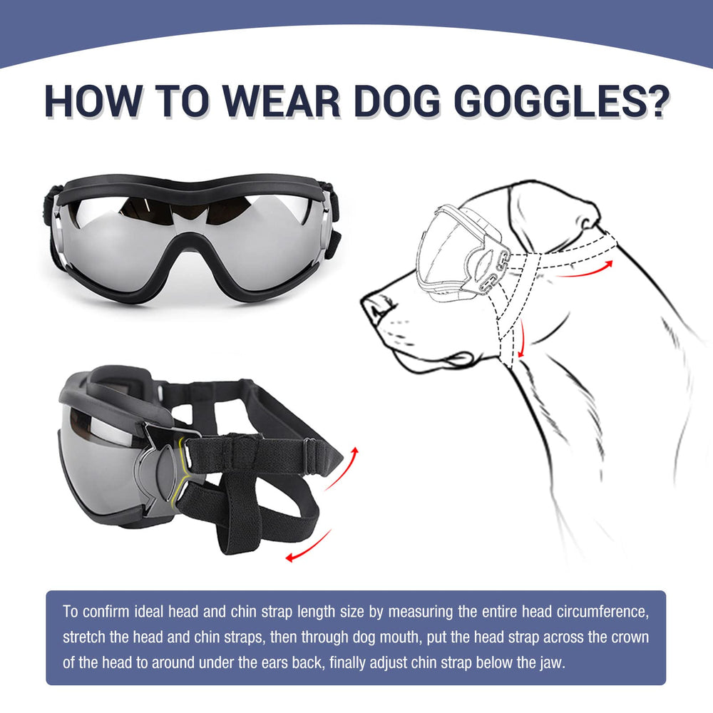 NAMSAN dog goggles chin strap detail for stability