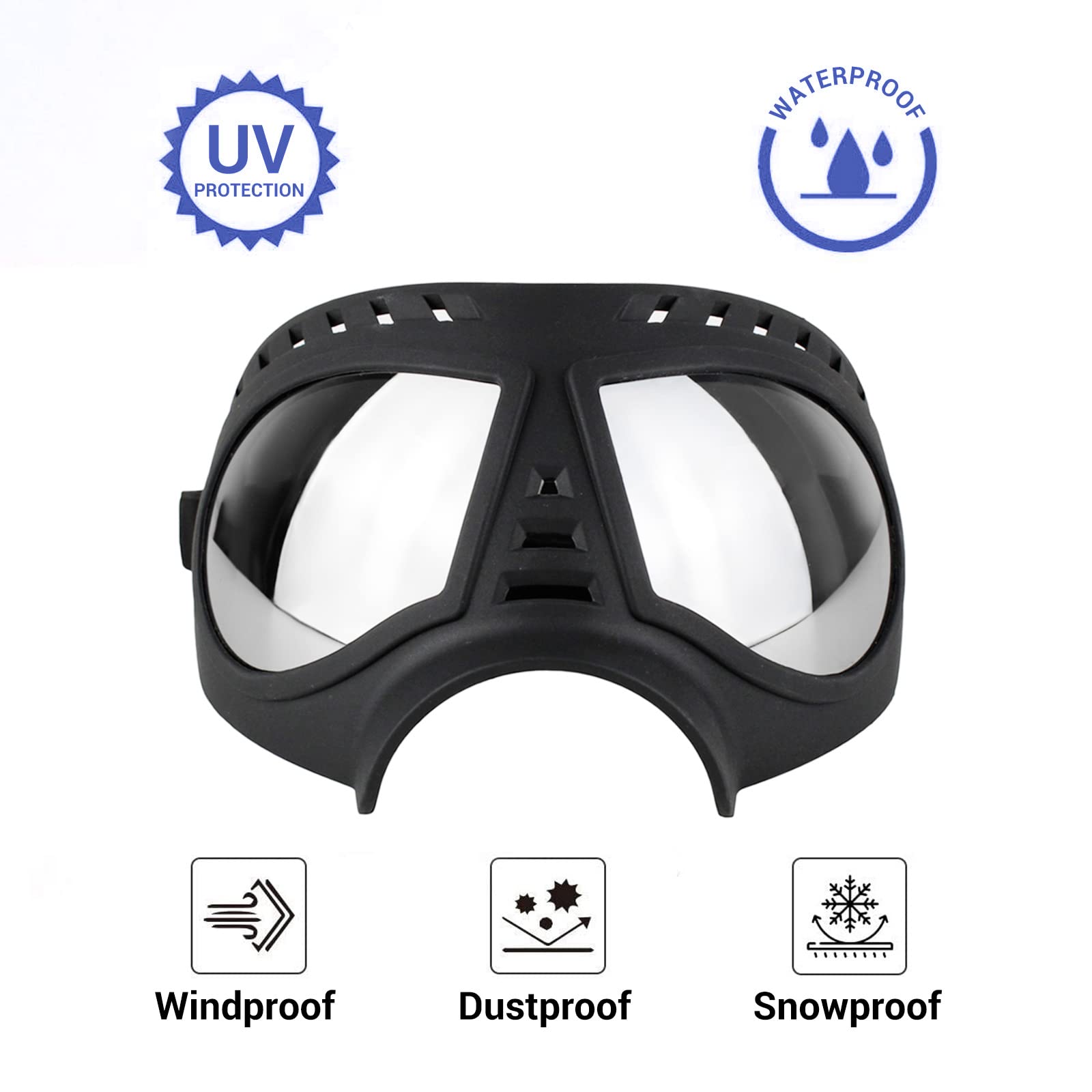 NAMSAN dog goggles UV-protection and anti-glare lenses reduce glare during car rides
