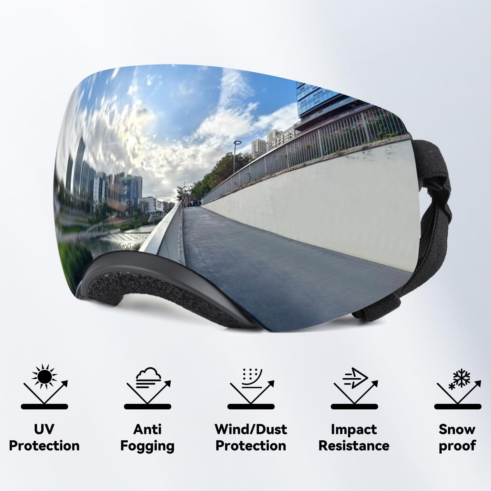 NAMSAN dog goggles with UV400 protection block harmful rays while preserving clear vision.