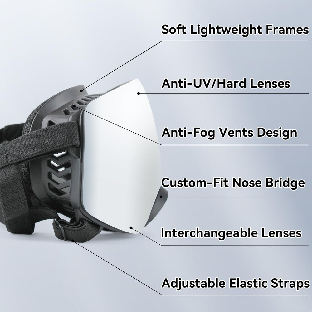 NAMSAN dog goggles are windproof and dustproof for protection on windy hikes and dusty roads.