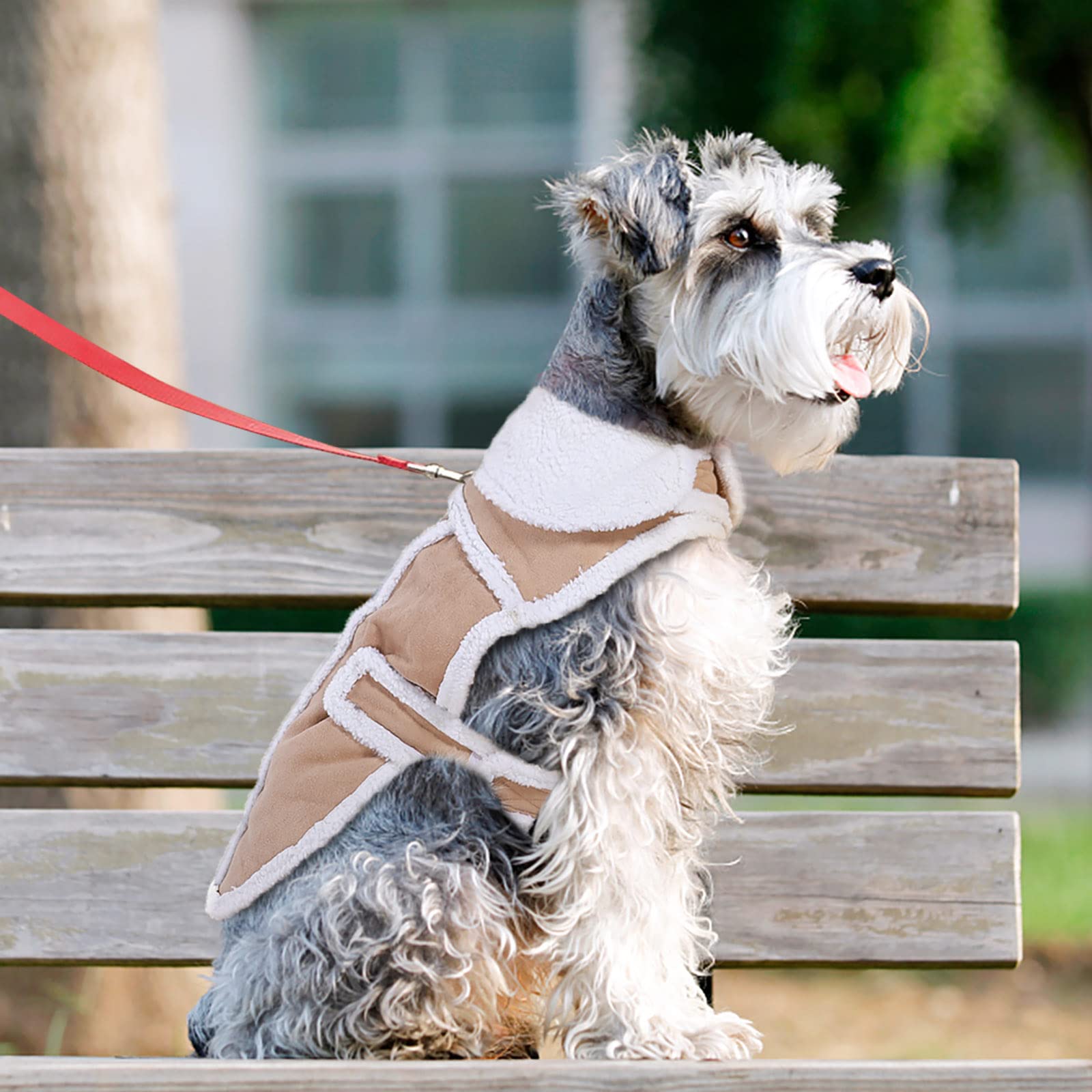 NAMSAN dog sherpa jacket inner wool lining offering soft warmth.