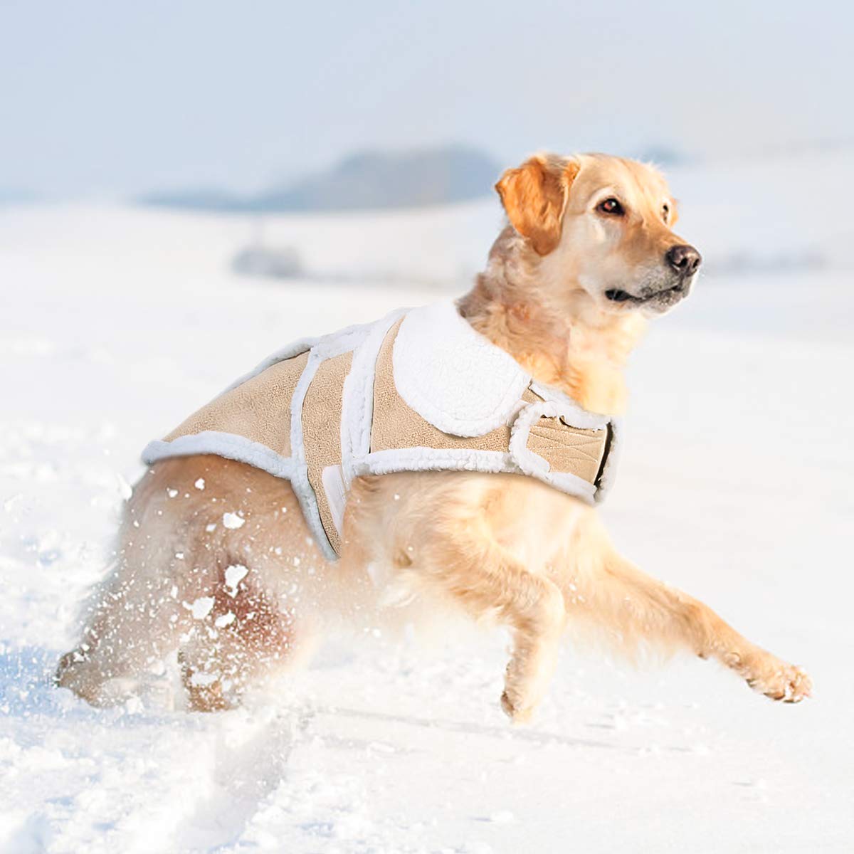 NAMSAN dog sherpa jacket machine-washable with durable stitching for easy care.