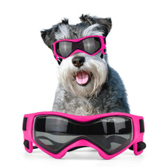 NAMSAN dog sunglasses pink front view with UV protection for outdoor use