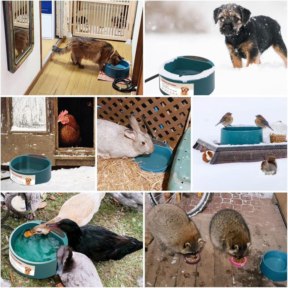 NAMSAN heated water bowl 2.2L capacity for daily pet hydration.