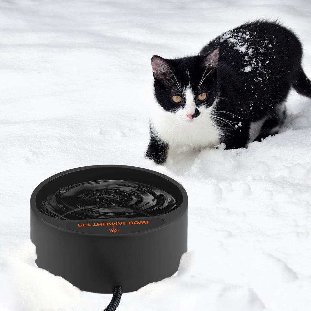 NAMSAN heated water bowl features a red night indicator for easy locating