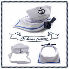 NAMSAN Pet Sailor Costume neck tie with adjustable buckle for comfort