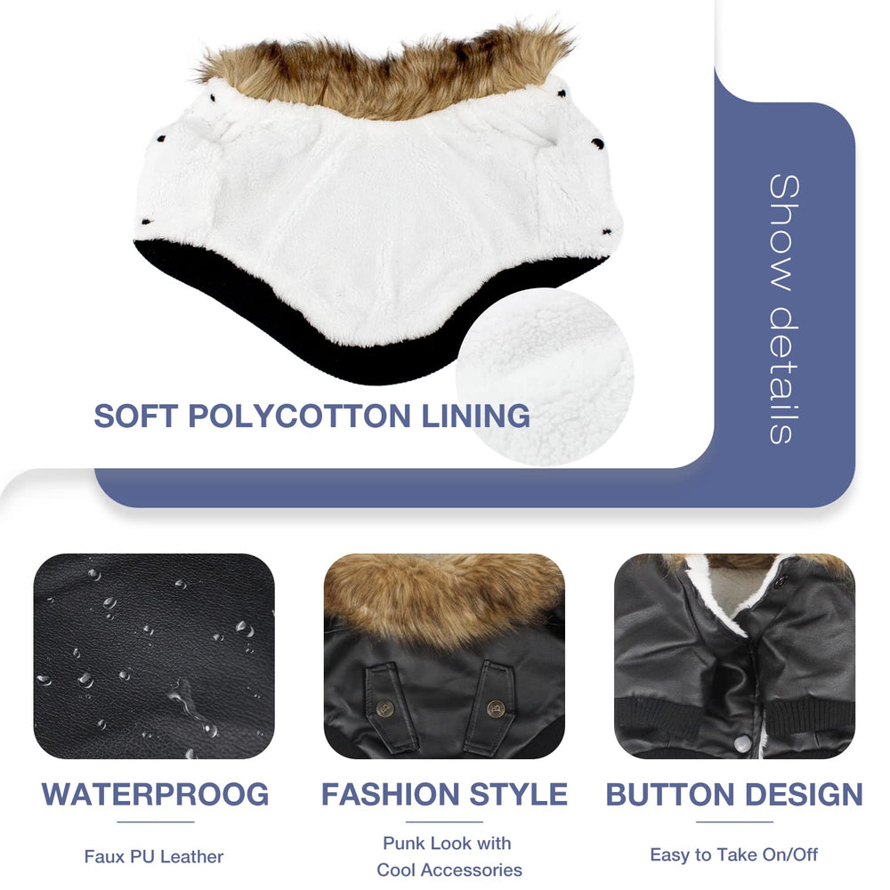 NAMSAN waterproof windproof outer keeps small pets cozy on walks.