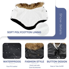 NAMSAN waterproof windproof outer keeps small pets cozy on walks.