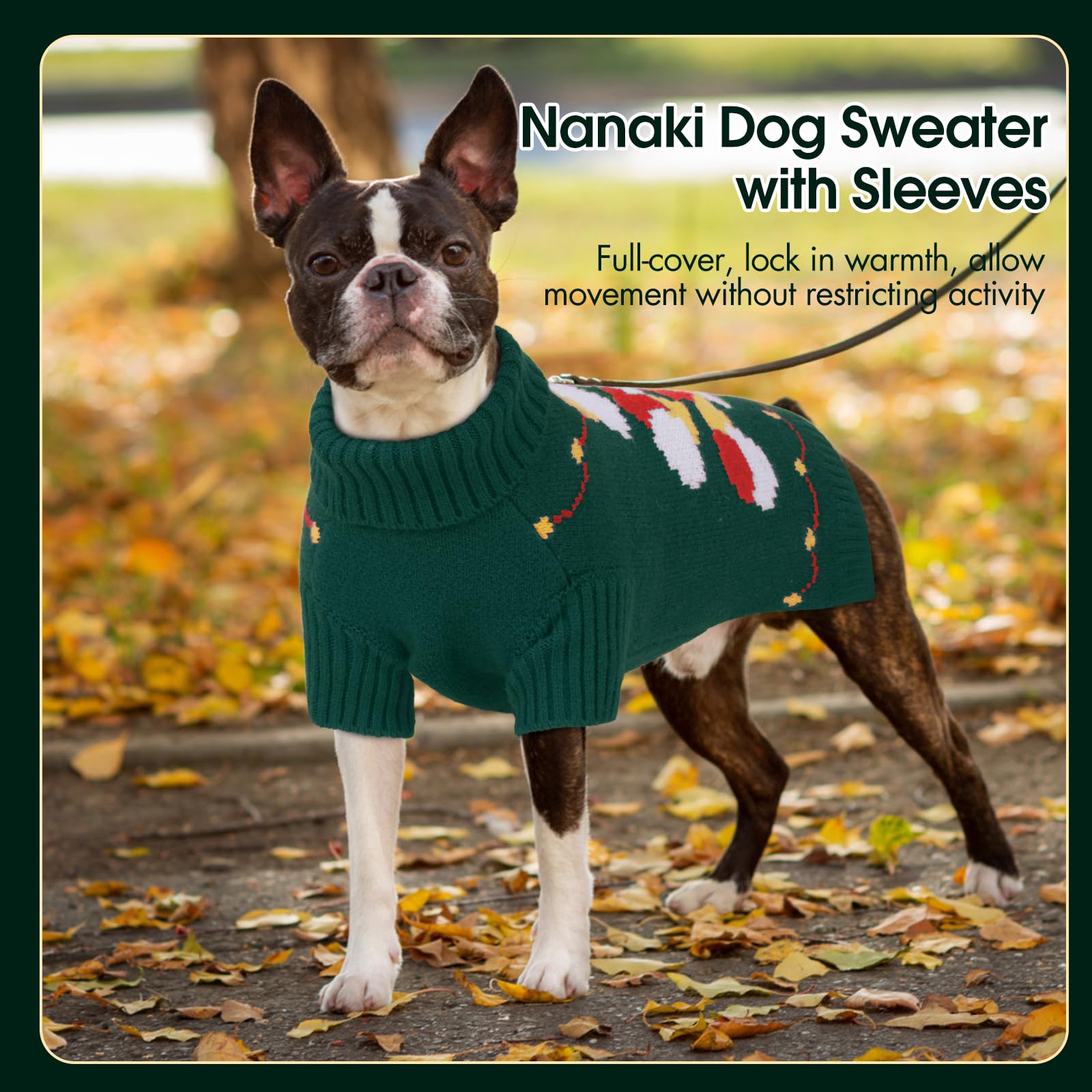 Nanaki dachshund sweater fabric closeup shows warm knit texture