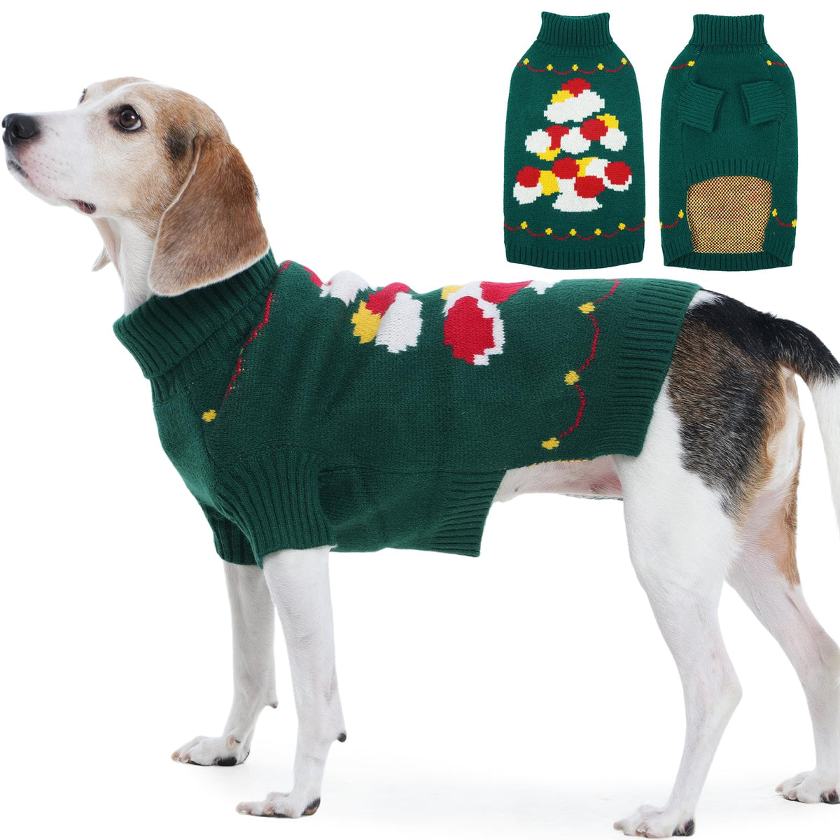 Nanaki dachshund sweater front view offers snug winter fit