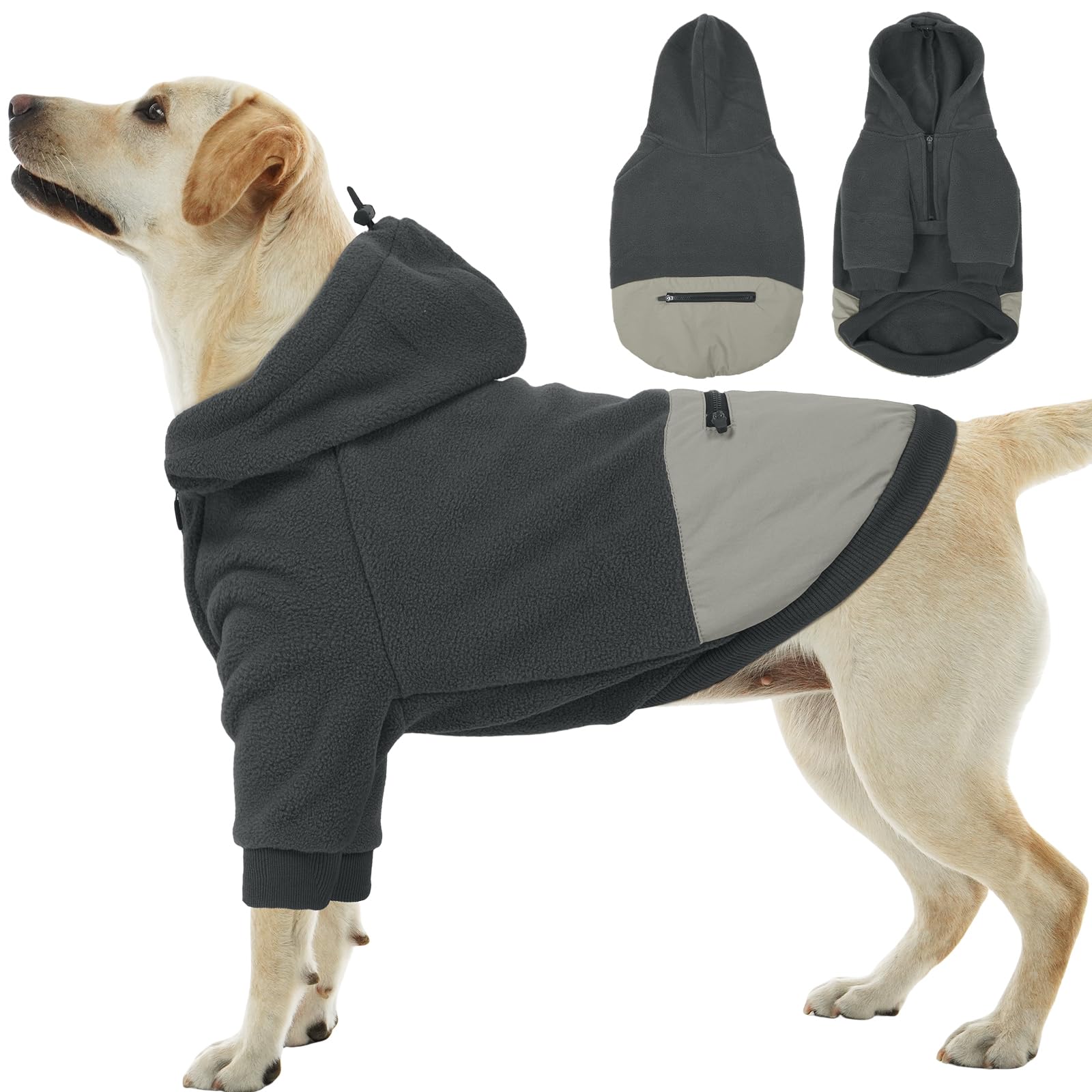 Nanaki dog hoodie pocket large-zipper: convenient for carrying essentials on walks