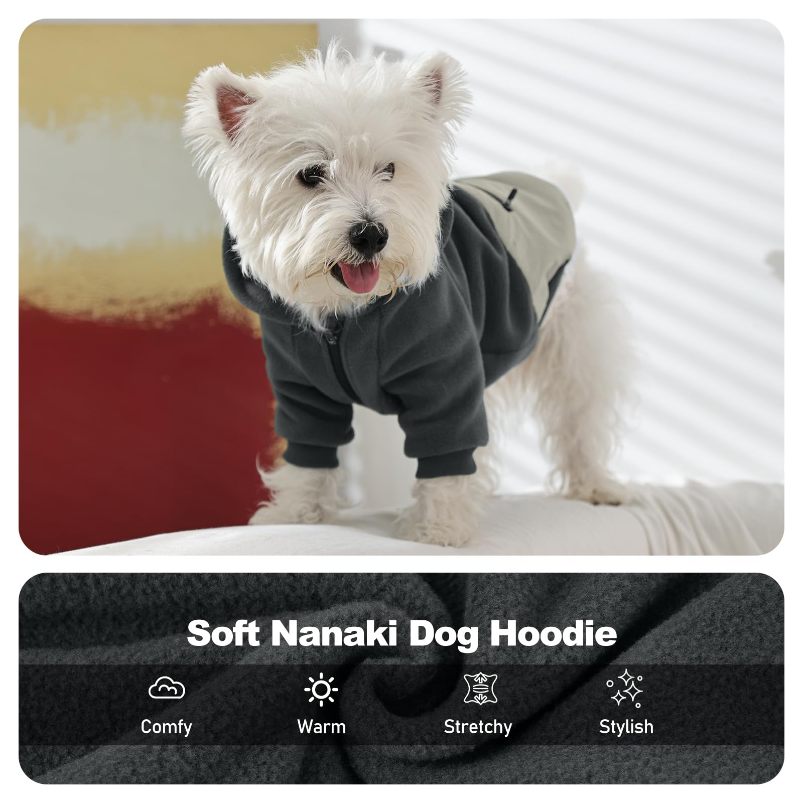 Nanaki dog hoodie size-chart-guide: helps buyers choose a snug, comfy fit