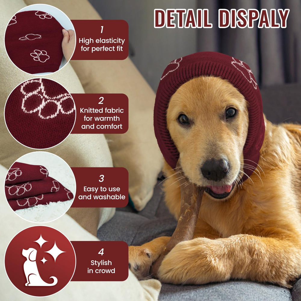 Nanaki ear wrap during fireworks for reduced noise exposure.