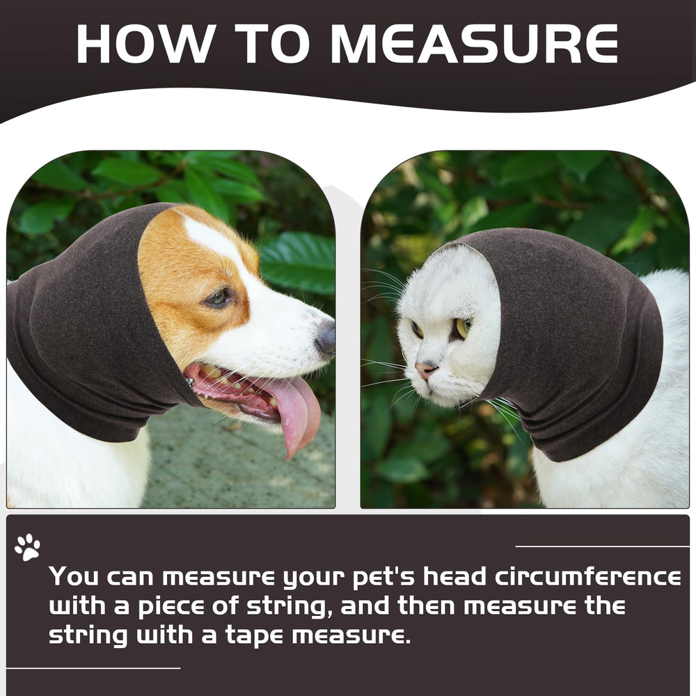 Nanaki head cover worn as a scarf to shield pets outdoors.
