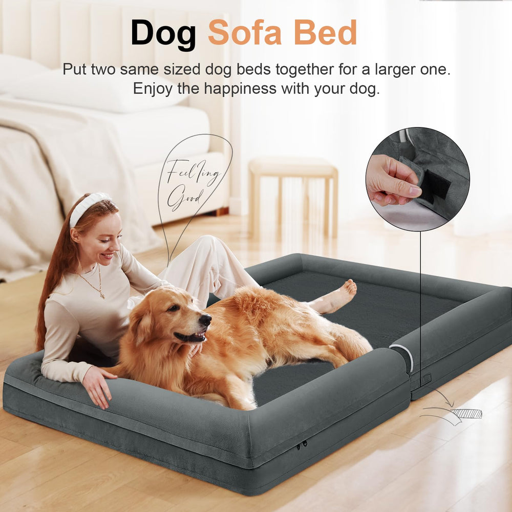 NANUYA dog bed waterproof cover protects foam for long-lasting use