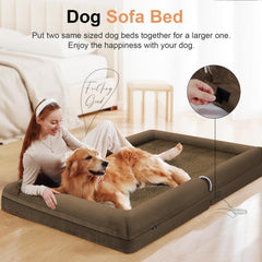 NANUYA dog bed waterproof cover protects foam from accidents and spills.