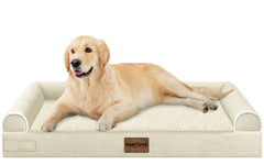 NANUYA large dog bed with orthopedic egg crate foam for supportive, restful sleep.