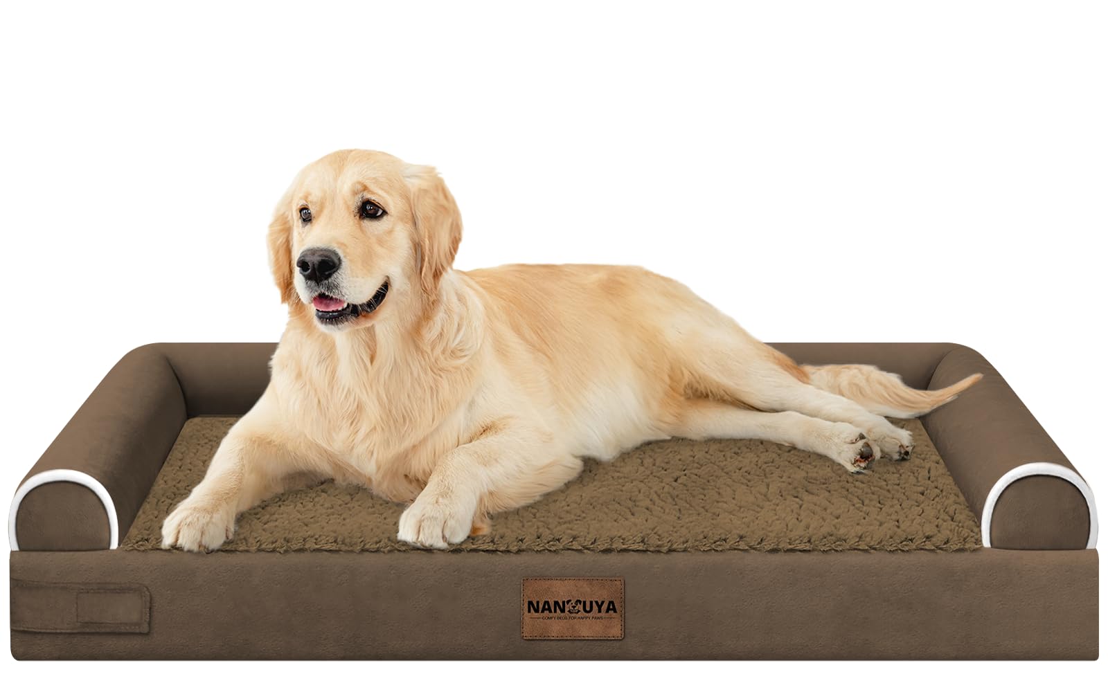 NANUYA large dog bed orthopedic foam supports joints for comfortable sleep.