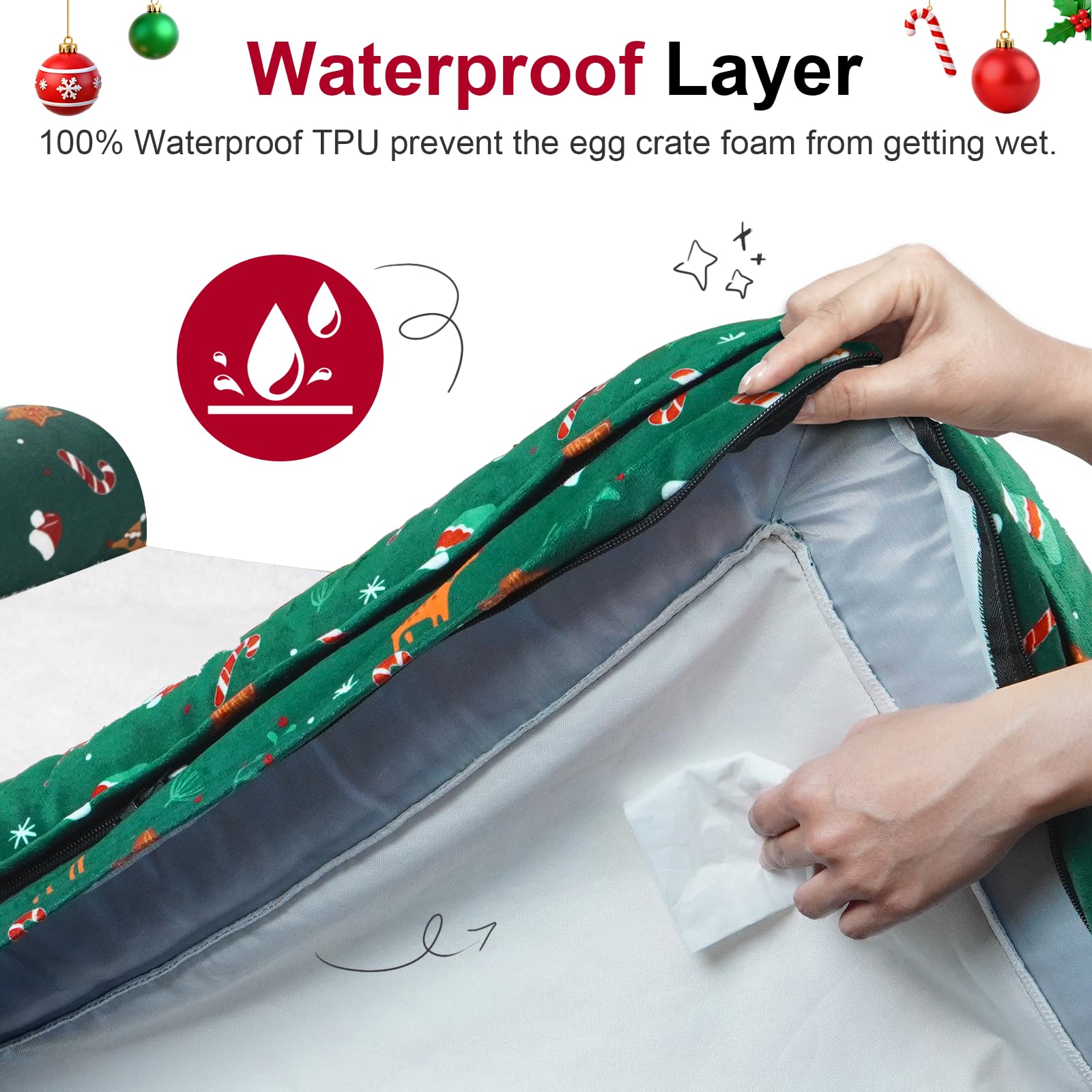 NANUYA waterproof green cover scene showcases spill protection and durable daily use.