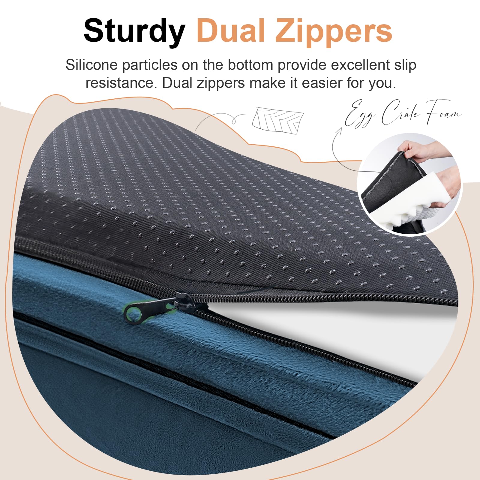 NANUYA removable cover with zippers simplifies cleaning and maintenance