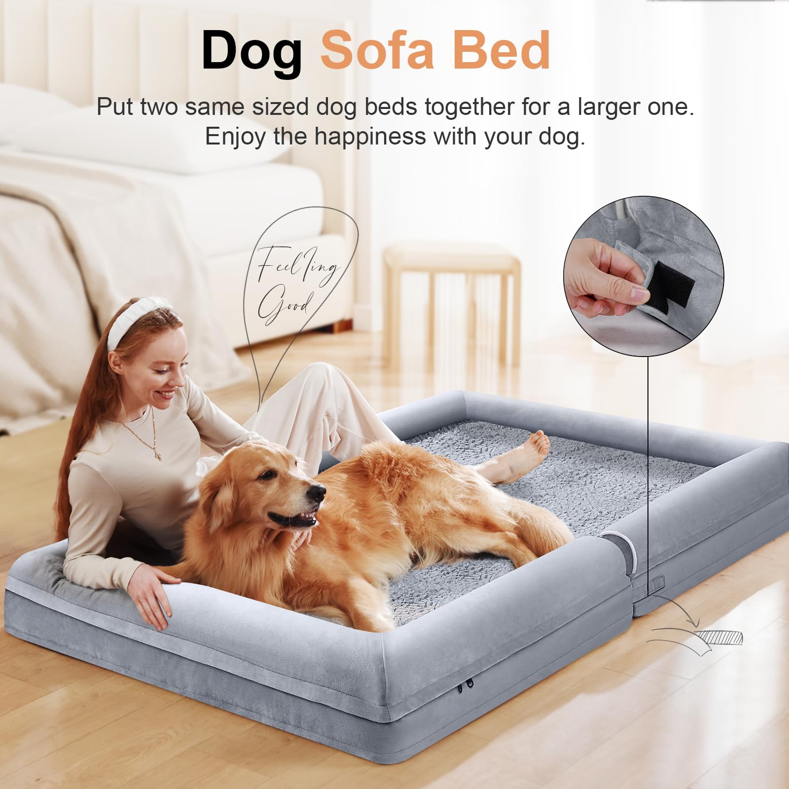 NANUYA removable cover with zipper for straightforward cleaning.