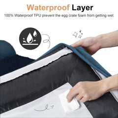 NANUYA soft velvet fabric with waterproof cover protects foam during naps