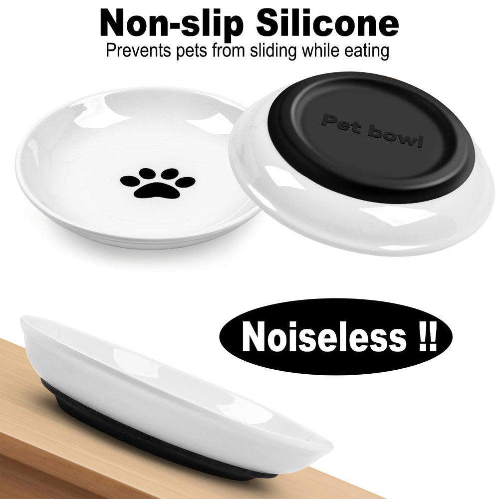 NAODONGLI ceramic cat dishes demonstrate versatile use for water, dry food and more