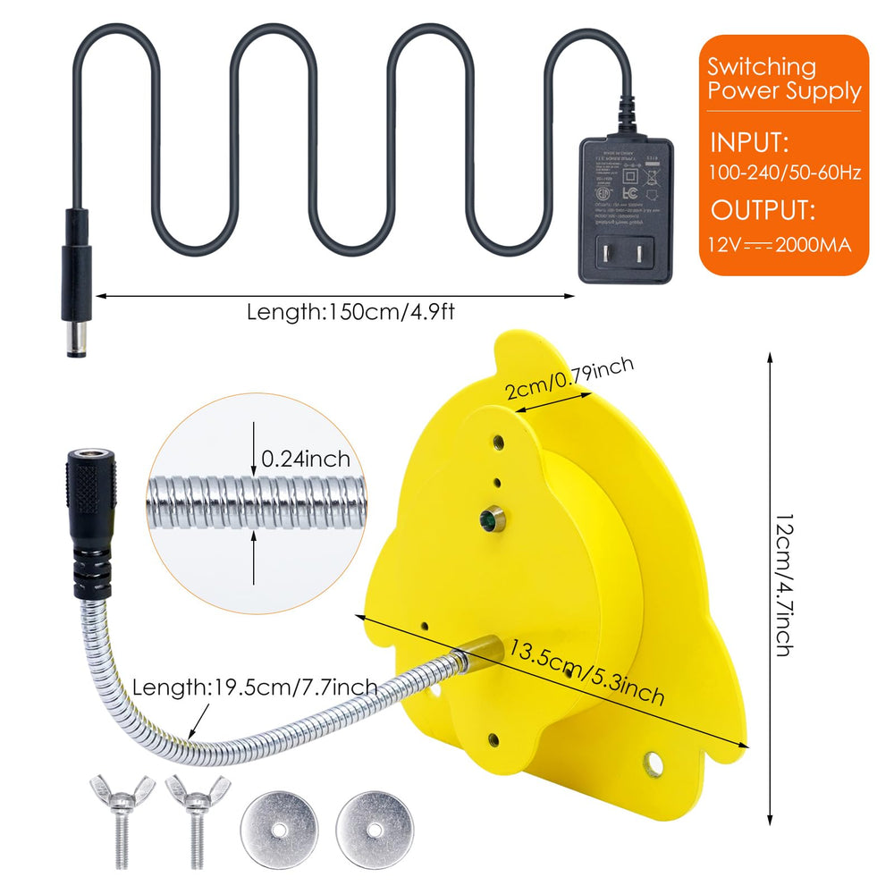 NAOEDEAH 12V adapter provides simple, secure installation.