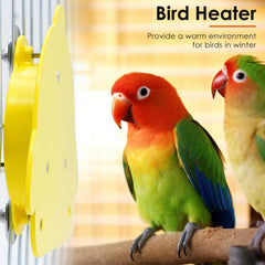 NAOEDEAH mounted bird heater shown on cage for stable heat.