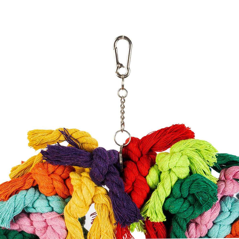 Napiass Parrot Swing installs quickly with safe quick-link fasteners.