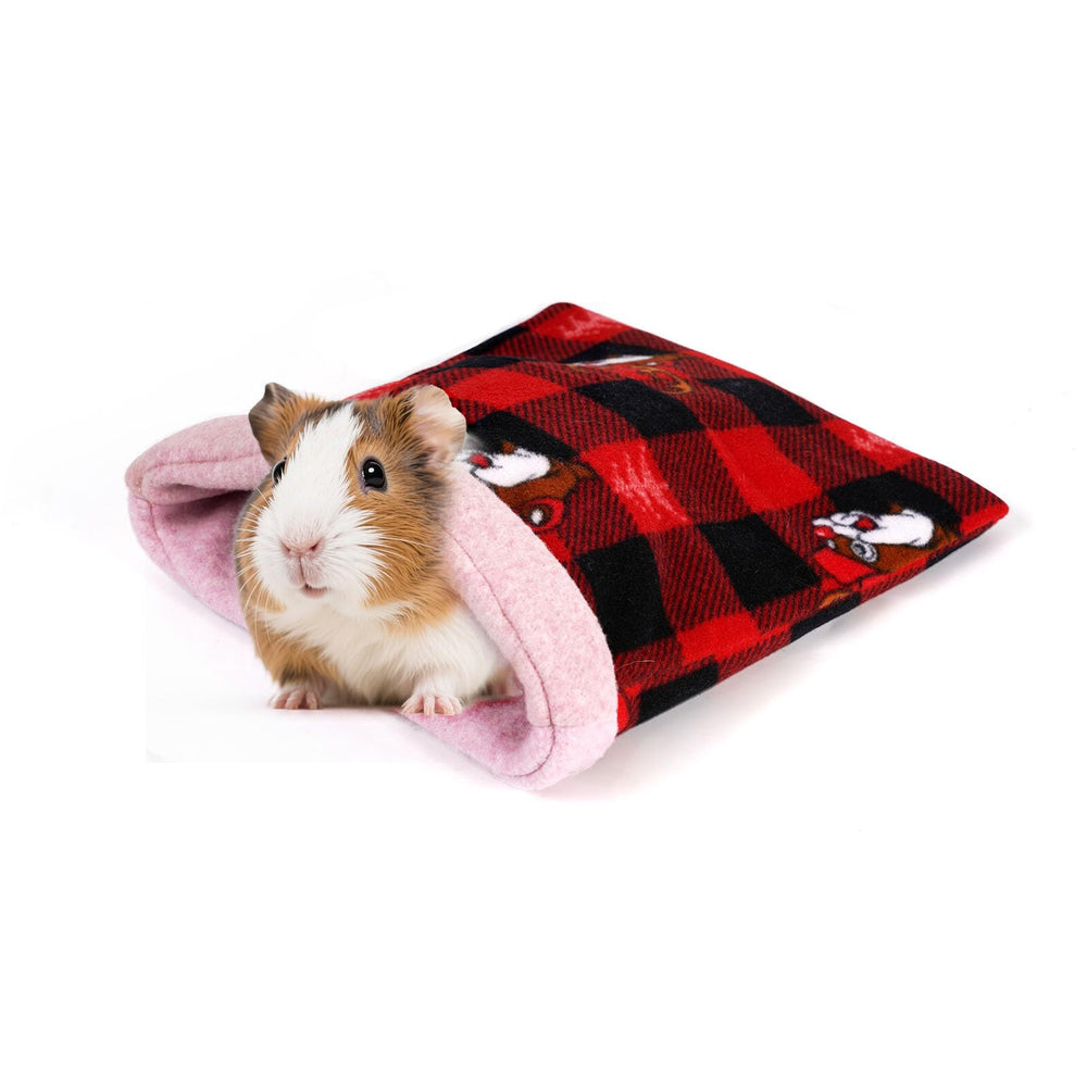 NAPLORD Guinea pig snuggle sack close-up showcases plush fleece for warmth and comfort.