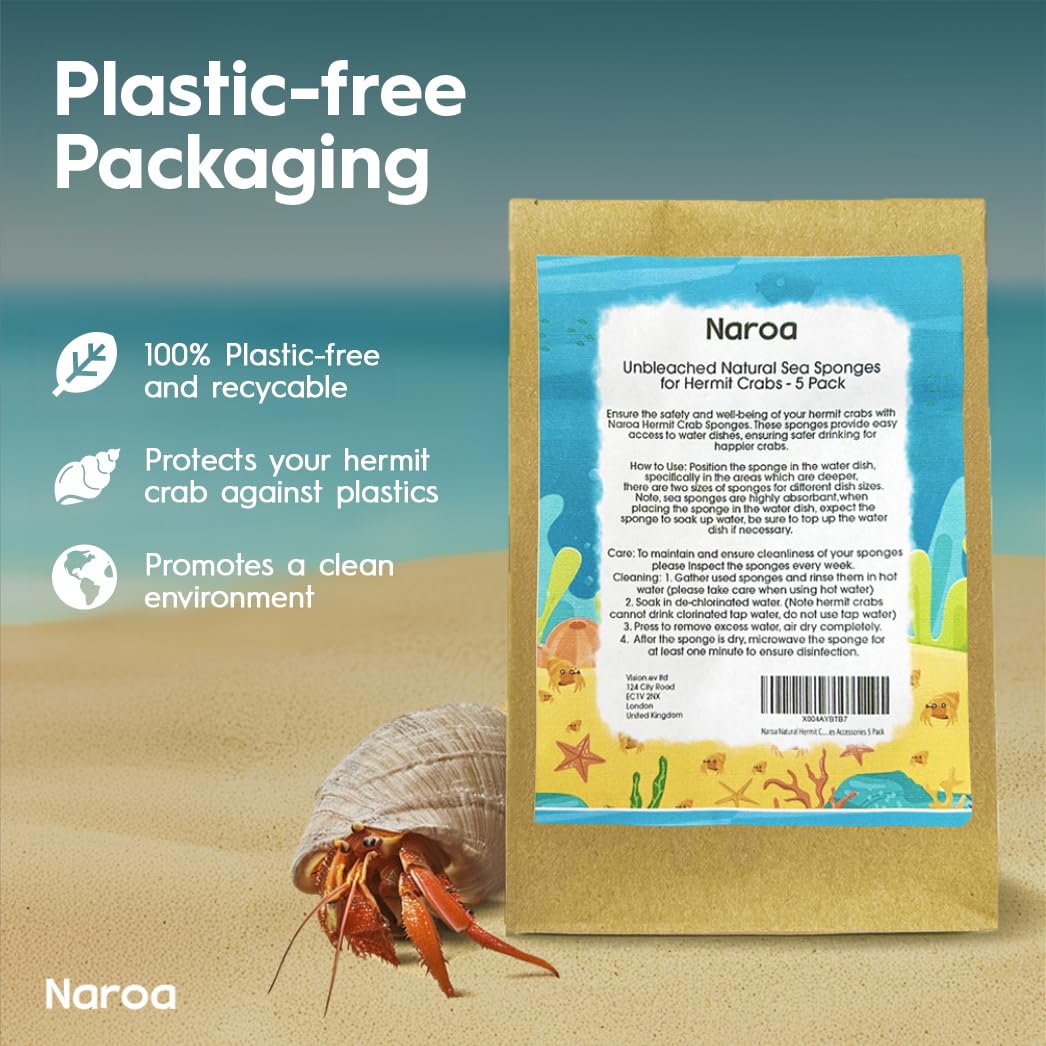 Naroa aquarium crab supplies decor with natural sponges and decor use