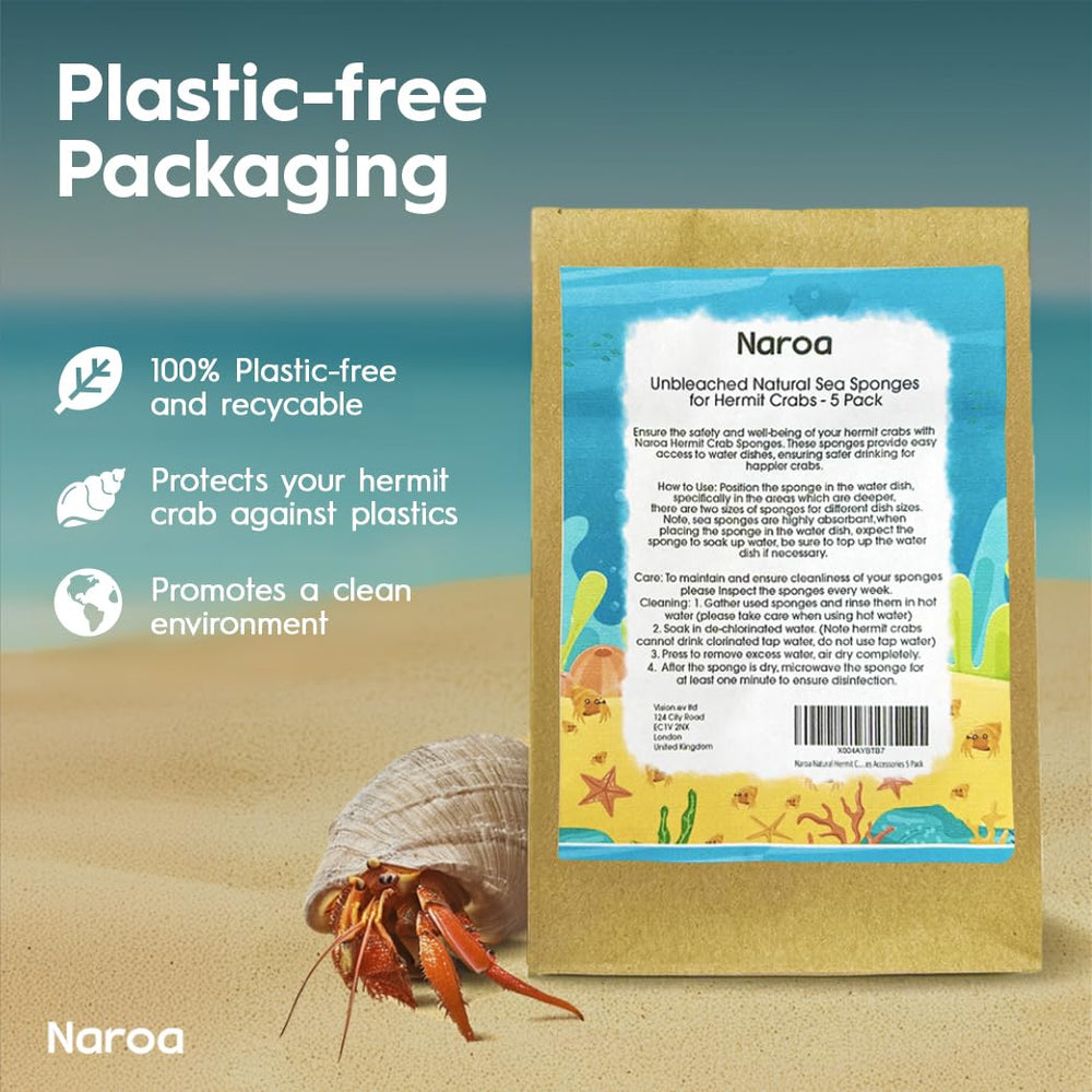 Naroa aquarium crab supplies decor with natural sponges and decor use