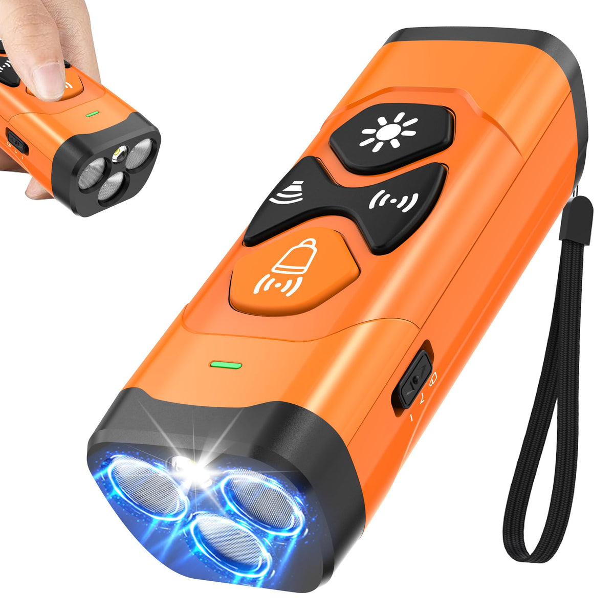 Nasebila dog bark deterrent with 3x ultrasonic emitters for broader outdoor coverage