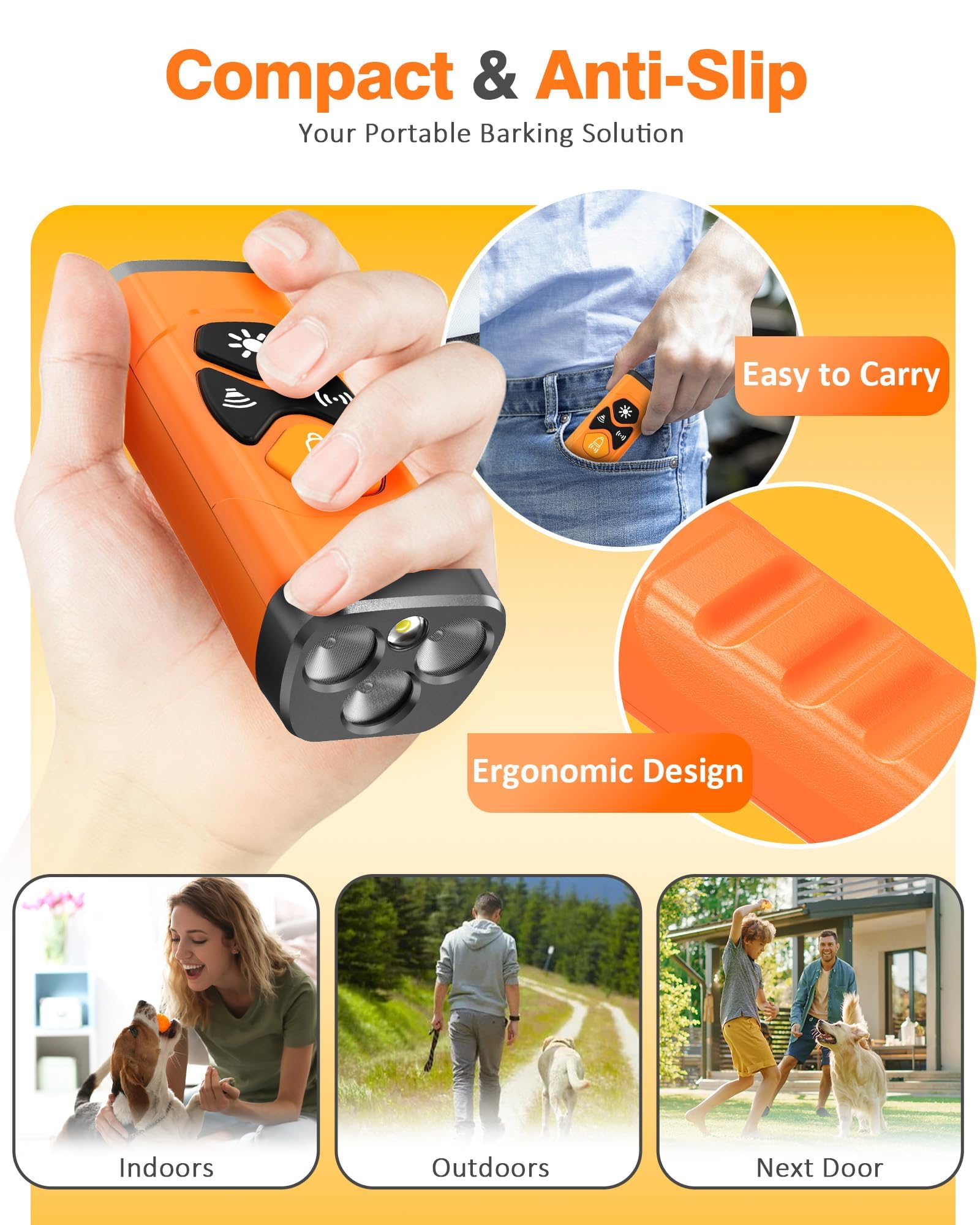 Nasebila dog bark deterrent in indoor and outdoor setting on patio