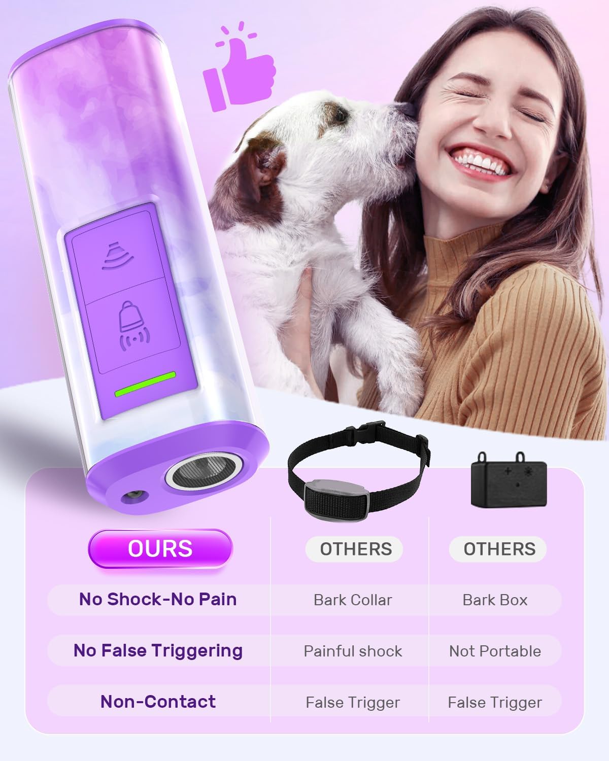 Nasebila dog bark deterrent remote-control operation offers convenient training control.