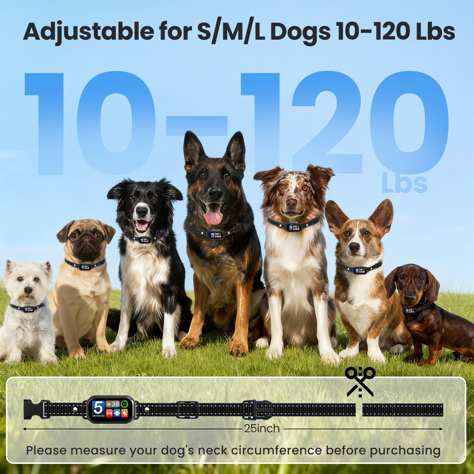 NATGOVOD collar IP67 waterproof for outdoor adventures.