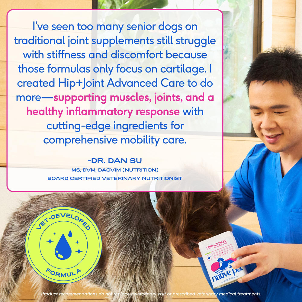 Native Pet Hyaluronic Acid helps cushion and lubricate joints.