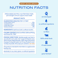 Native Pet bone broth packaging highlights USA-made, organic ingredients