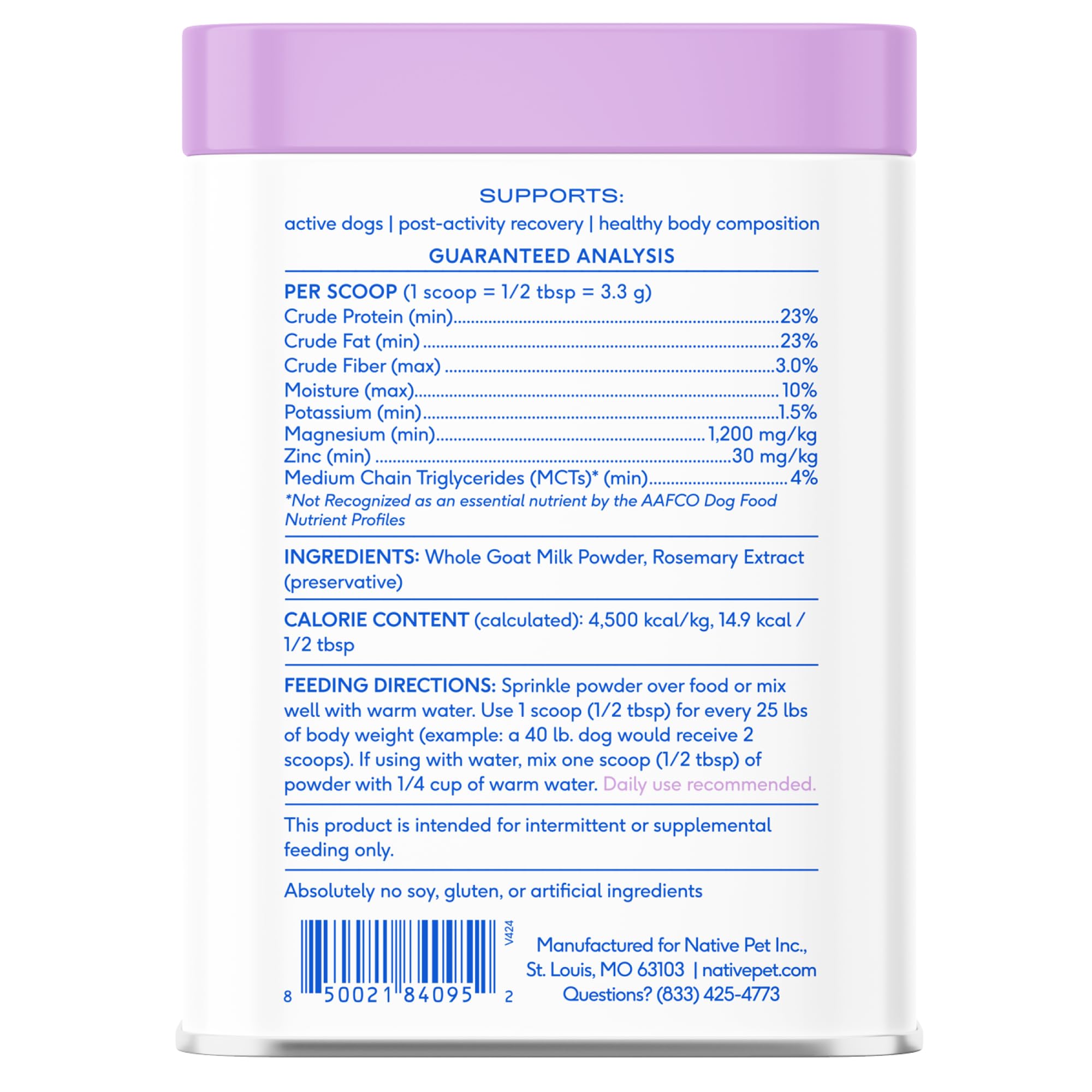 Native Pet Goat Milk hydration boost aids everyday feeding and picky eaters