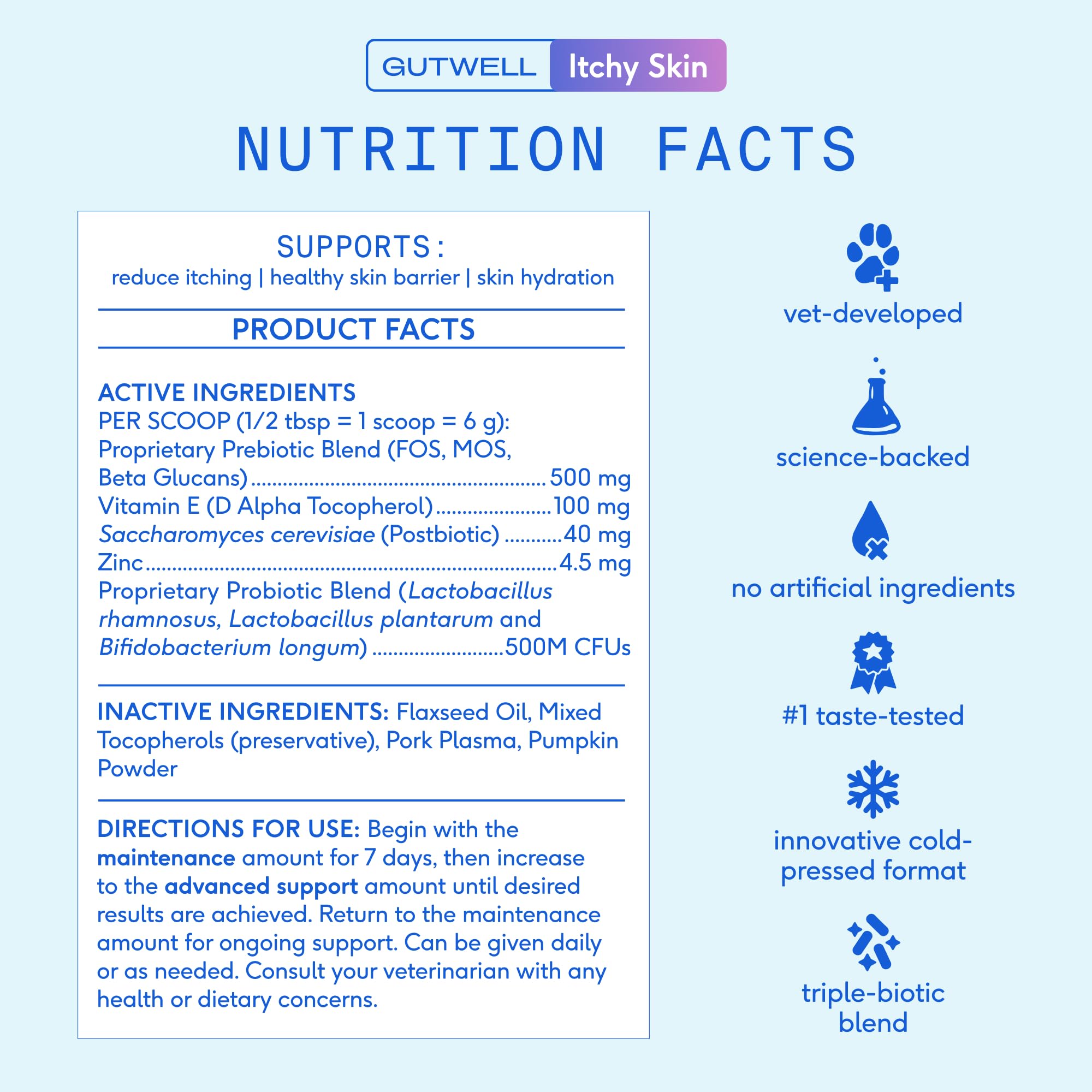 Native Pet GutWell cold-pressed pellets preserve actives for potency.