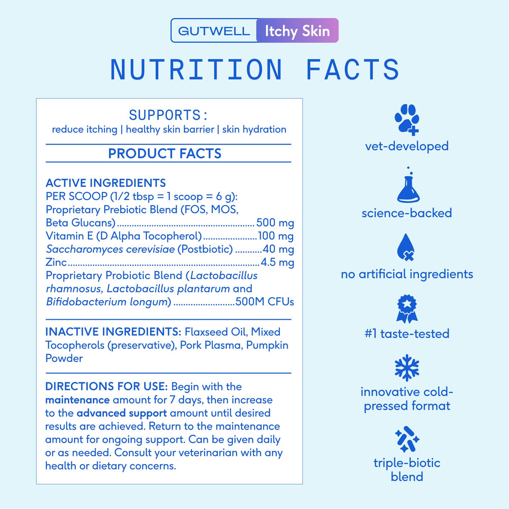 Native Pet GutWell cold-pressed pellets preserve actives for potency.
