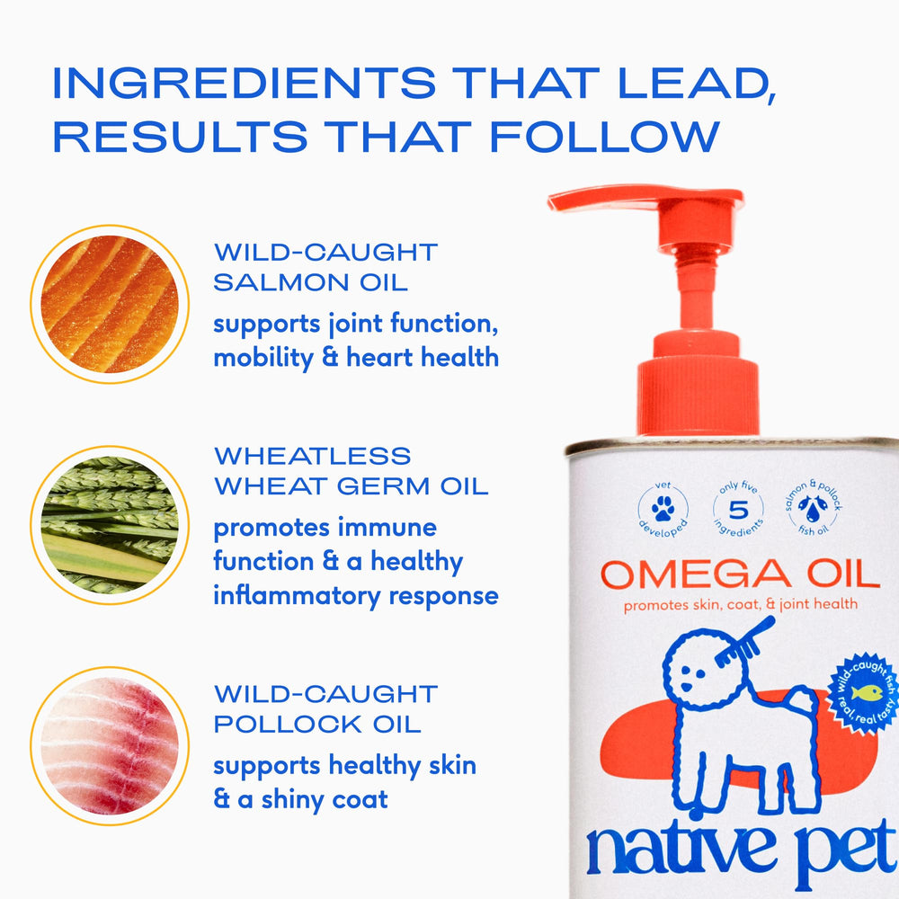 Native Pet Omega-3 joint-support feature emphasizes mobility and everyday comfort.