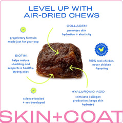 Native Pet Omega Chews close-up highlights real chicken flavor and chewy texture