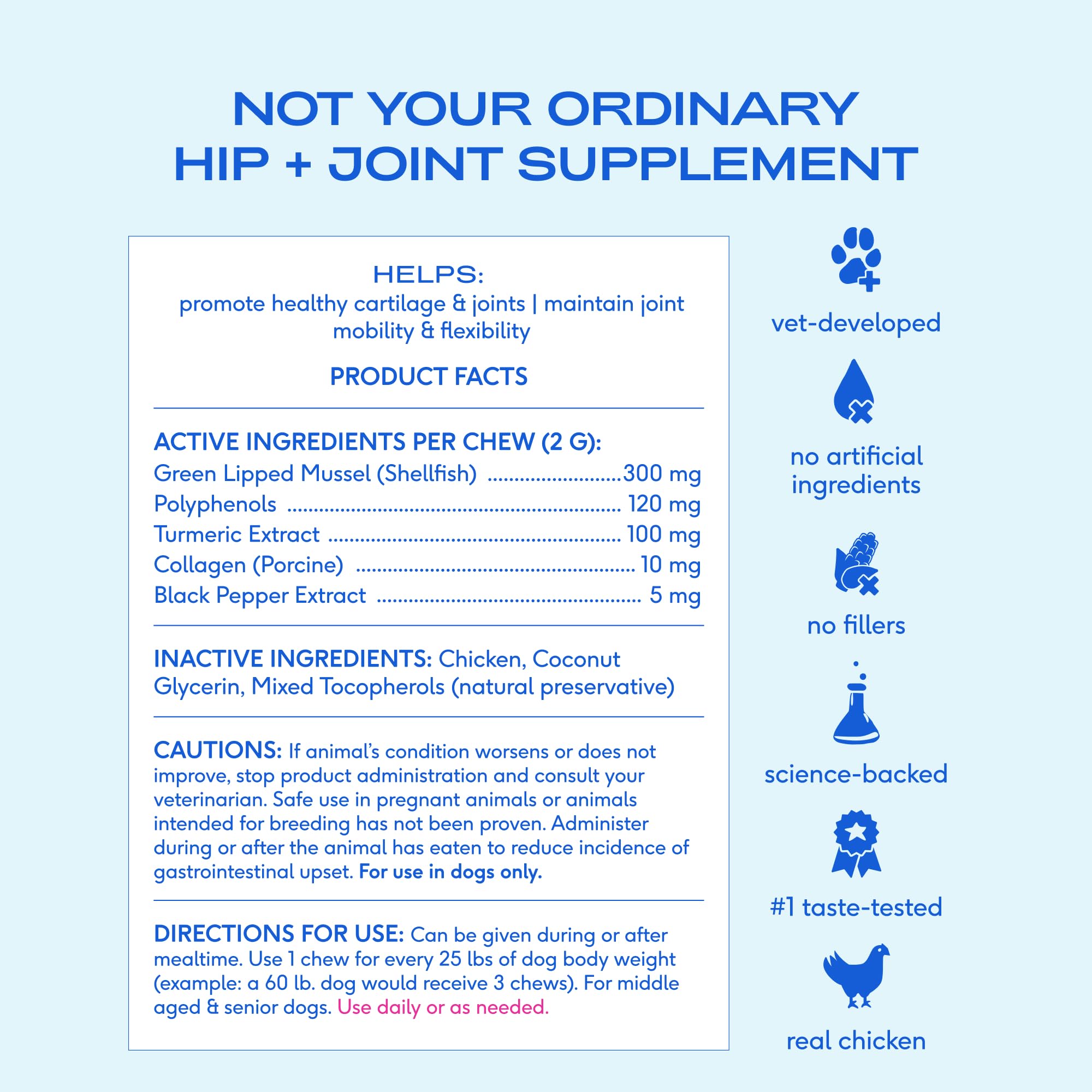 Native Pet Pain Relief for Dogs collagen strengthens joints and mobility