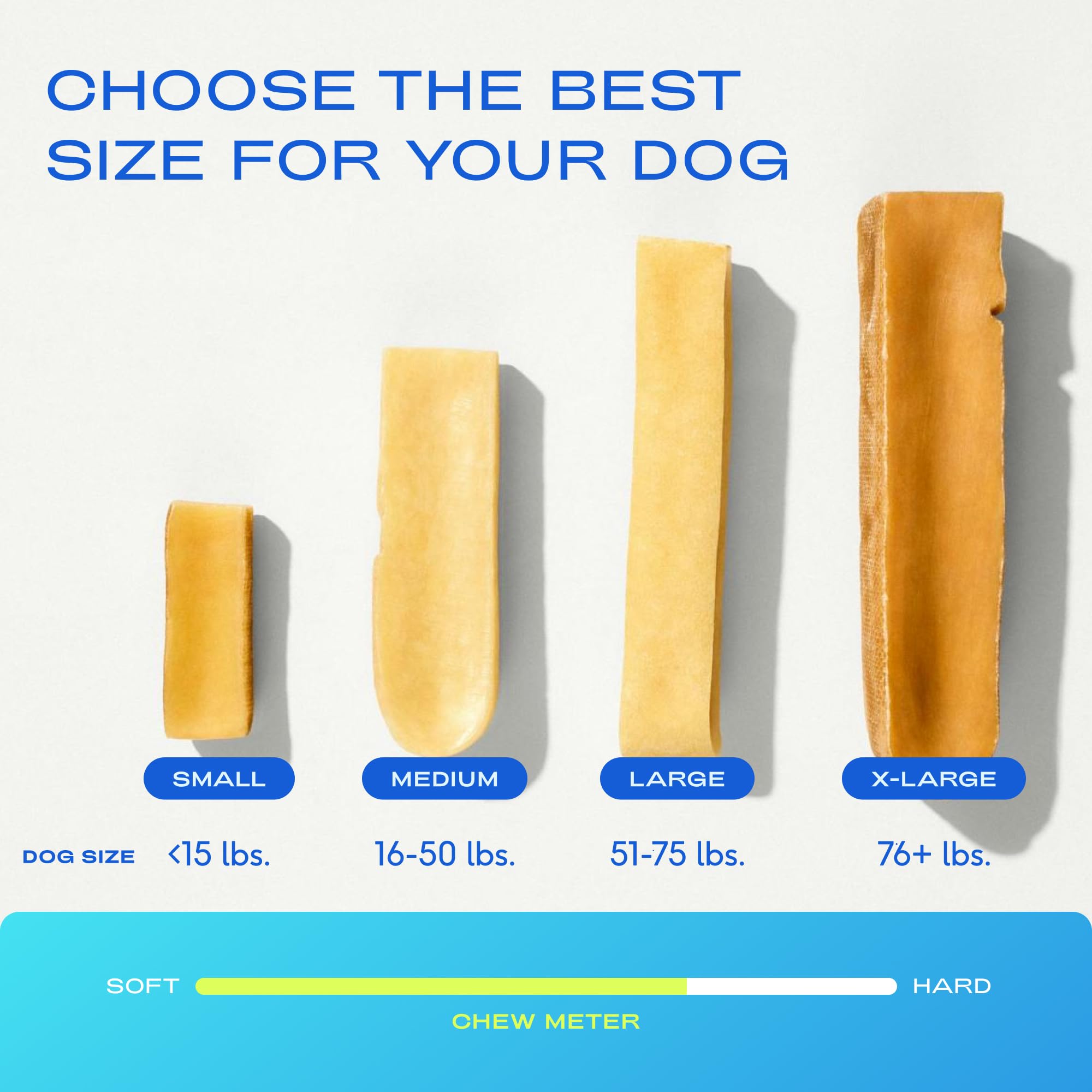 Native Pet Yak Chews with organic ingredients, yak and cow milk base.