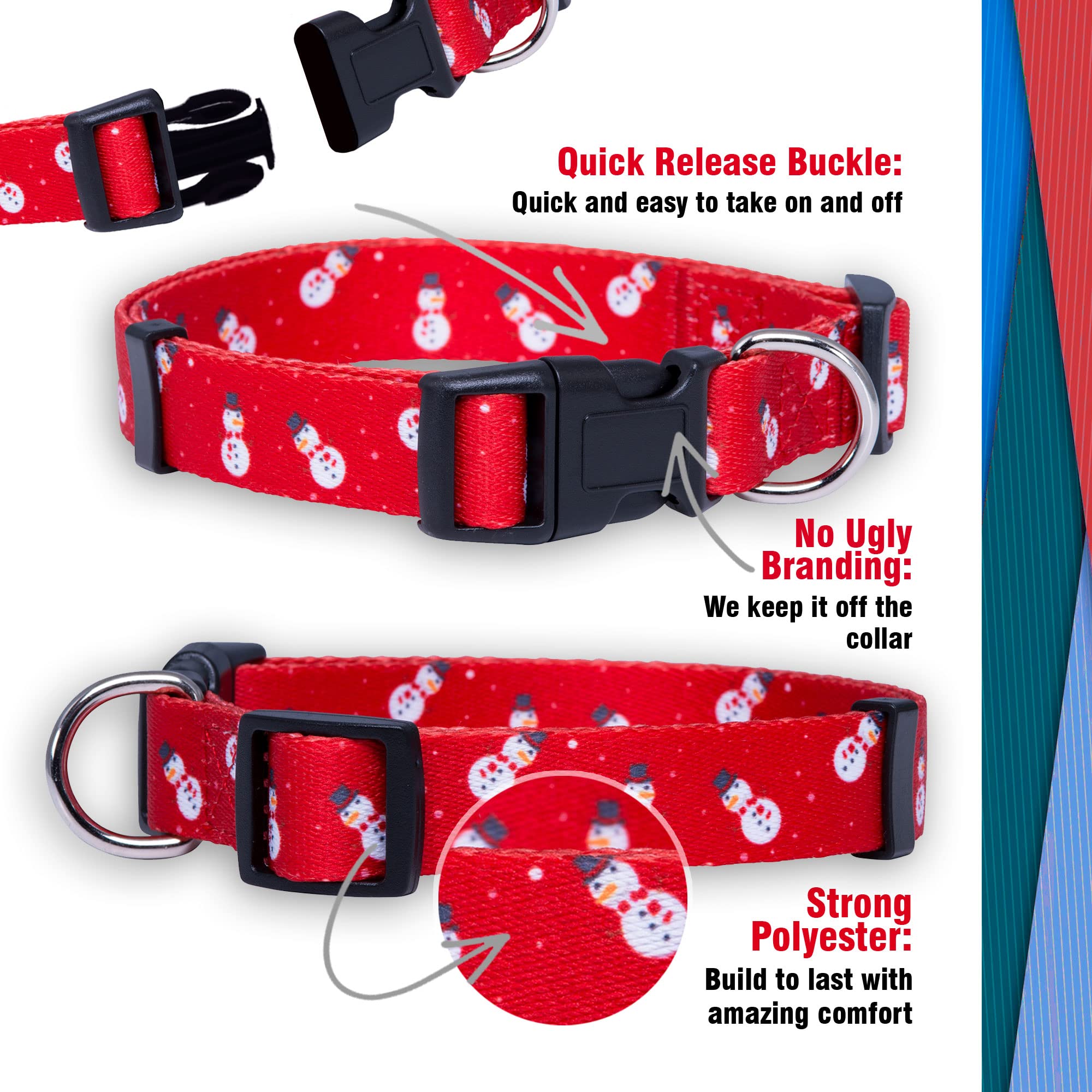 Native Pup Christmas dog collar candy cane pattern for cheerful outings